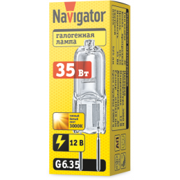 Лампа галогенная 94 211 JC 35Вт clear G6.35 12В 2000h Navigator 94211