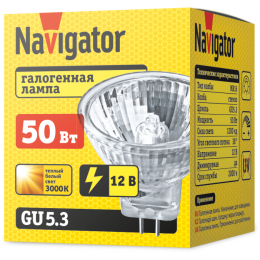 Лампа галогенная 94 204 MR16 50Вт 12В 2000h Navigator 94204