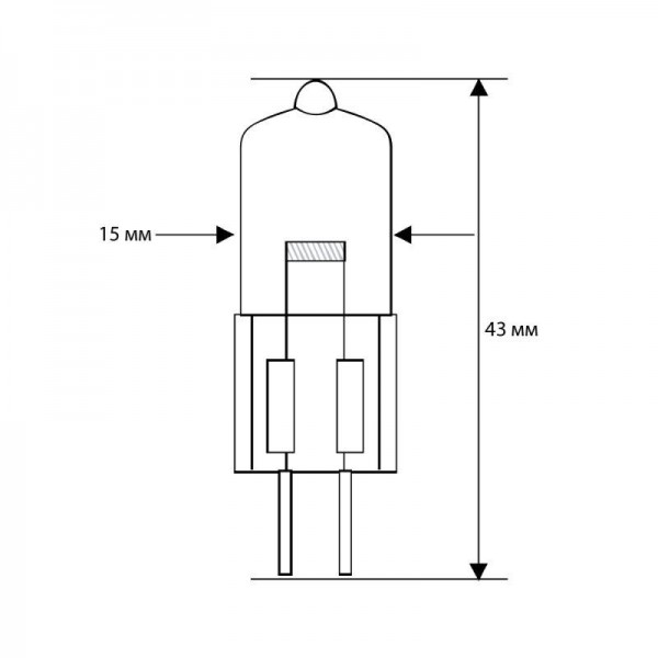 Лампа галогенная JD 35Вт капсула g4 2850К 240В Camelion 10406